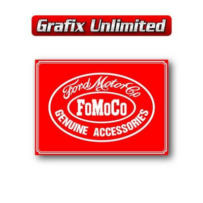 Tin Sign FoMoCo Accessories Red