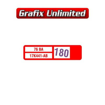 Wiper Motor Decal Preslite Ford 1976   1978