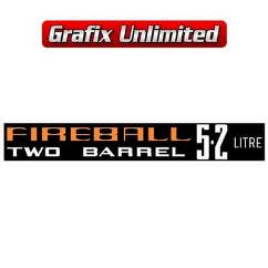 Aircleaner Decal, Fireball 5.2 Litre Two Barrel