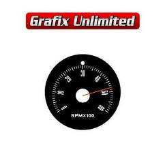 Dash Gauge Decal Tacho 6000RPM 250 2V