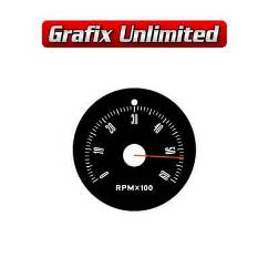 Dash Gauge Decal, Tacho 6000RPM