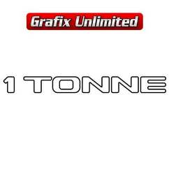 1 Tonne Tailgate Decal Black, XG