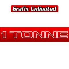 1 Tonne Tailgate Decal White, XG