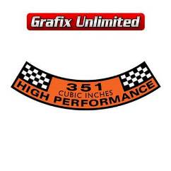 Aircleaner Decal, 351 High Performance