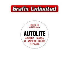 Battery Decal, Autolite 40 Amp