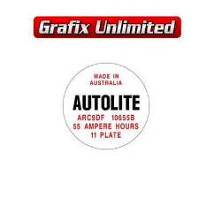 Battery Decal, Autolite 55 Amp