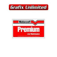 Battery Decal, Motorcraft Premium