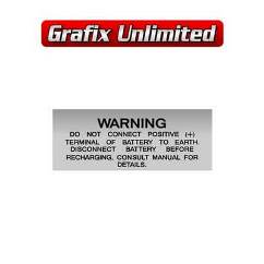 Battery Decal, Warning