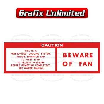 Caution Beware of Fan Decal 1971 - 1977 