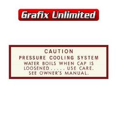 Caution Pressure Cooling System Decal