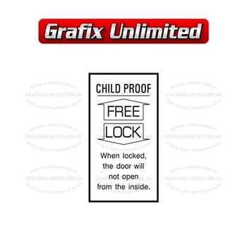 Child Proof Free Lock Decal