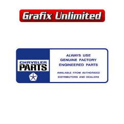 Chrysler Genuine Parts Decal, Dark Blue