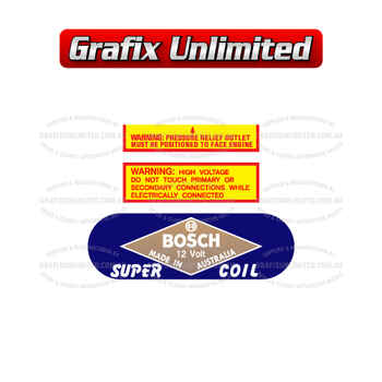 Coil Decal, Bosch Super Coil 3 piece set