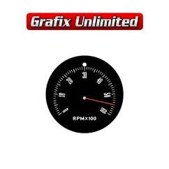 Dash Gauge Decal, 6000RPM Tacho XR GT