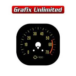 Dash Gauge Decal, LX 7000 RPM Tacho