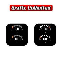 Dash Gauge Decal Set , HQ SS & GTS Small Type 1 