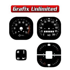 Dash Gauge Decal Set , LH SLR