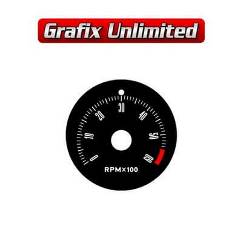 Dash Gauge Decal, Tacho 6000RPM 69 GTHO