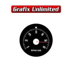 Dash Gauge Decal, 6000RPM Tacho XT GT