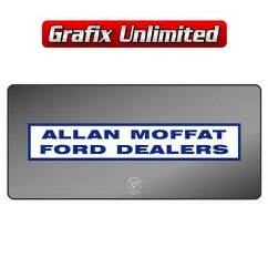 Dealership Decal, Allan Moffat Ford Dealers