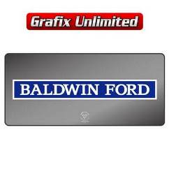 Dealership Decal, Baldwin Ford 1969 - 1971