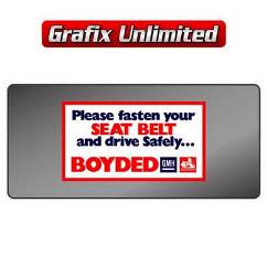 Dealership Decal, Boyded Seat Belt