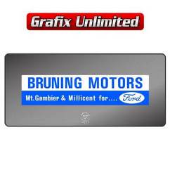 Dealership Decal, Bruning Motors