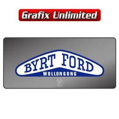 Dealership Decal, Byrt Ford Wollongong