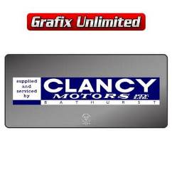 Dealership Decal, Clancy Motors