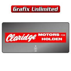 Dealership Decal, Claridge Motors For Holden