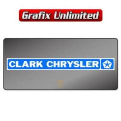 Dealership Decal, Clark Chrysler