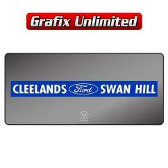 Dealership Decal, Cleelands Swanhill