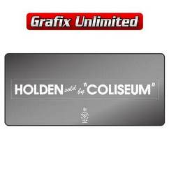 Dealership Decal, Coliseum Holden