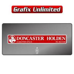 Dealership Decal, Doncaster Holden 