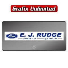 Dealership Decal, EJ Rudge