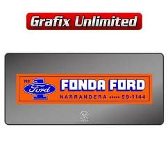 Dealership Decal, Fonda Ford Narrandera