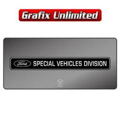 Dealership Decal, Ford Special Vehicles