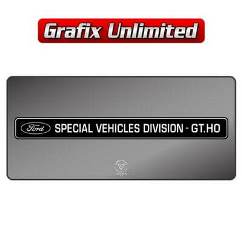 Dealership Decal, Ford Special Vehicles GT.HO