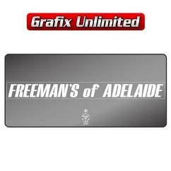 Dealership Decal, Freemans of Adelaide