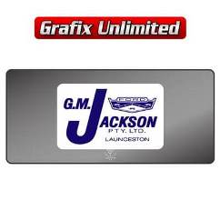 Dealership Decal, G.M. Jackson Launceston