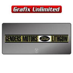 Dealership Decal, Genders Motors Lithgow