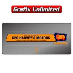 Dealership Decal, Geo Harvey`s Motors