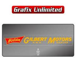 Dealership Decal, Gilbert Motors GMH Dealer