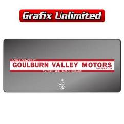 Dealership Decal, Goulburn Valley Motors Shepparton 