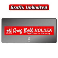 Dealership Decal, Greg Ball Holden