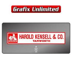 Dealership Decal, Harold Kensell & Co