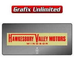 Dealership Decal, Hawkesbury Valley Motors