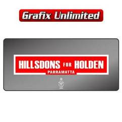 Dealership Decal, Hillsdon for Holden Parramatta