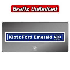 Dealership Decal, Klotz Ford Emerald