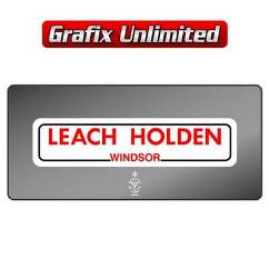 Dealership Decal, Leach Motors Windsor